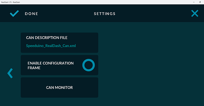 RealDash Settings